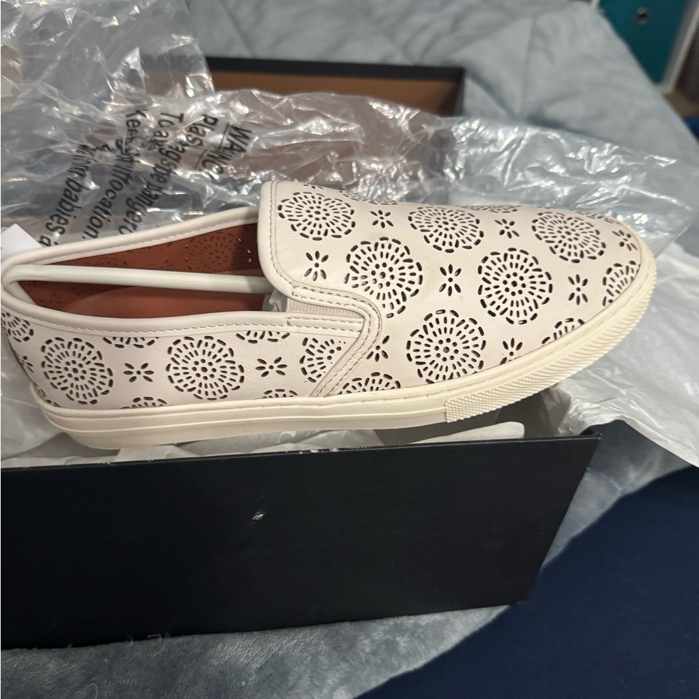 Women's Cream Slip-On Shoes